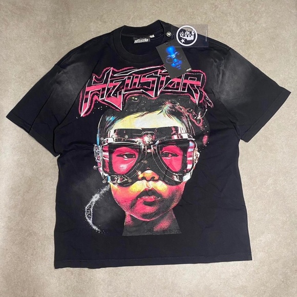 Hellstar Other - Hellstar Men's Black and Pink Goggles T-shirt Size Medium